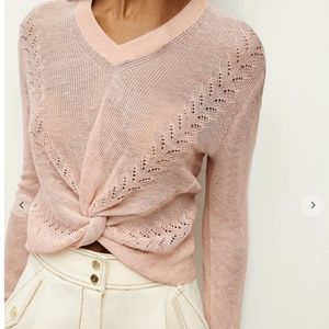 Veronica Beard SOREN TWIST-FRONT SWEATER